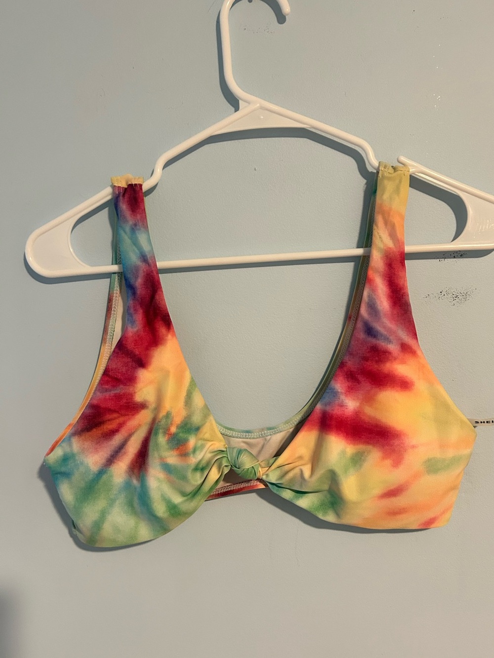 SHEIN Tie-Dye Bikini Top